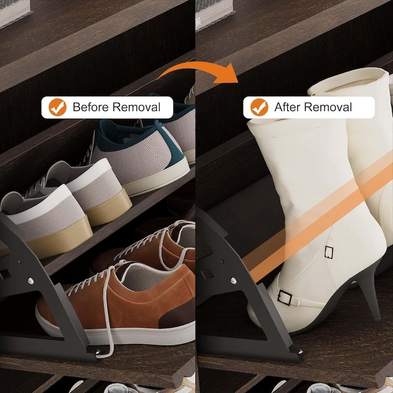 Freestanding Fluted Shoe Cabinet Organizer for Entryway, Hallway, Living Room with 3 Flip Drawers