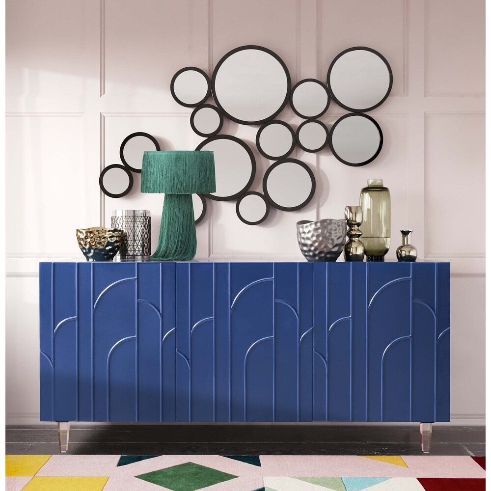TOV Furniture Deco Blue Lacquer Buffet - N/A (Blue)