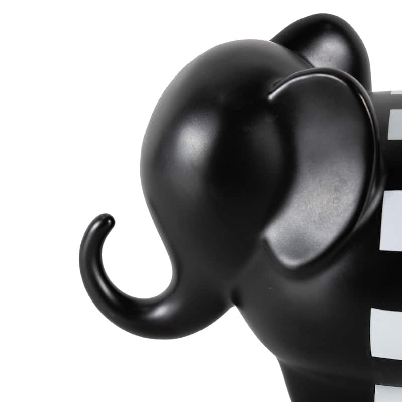 The Novogratz Gold, Silver, Black, White or Multi Colored Porcelain Ceramic Elephant Decorative Sculpture (Set of 2)