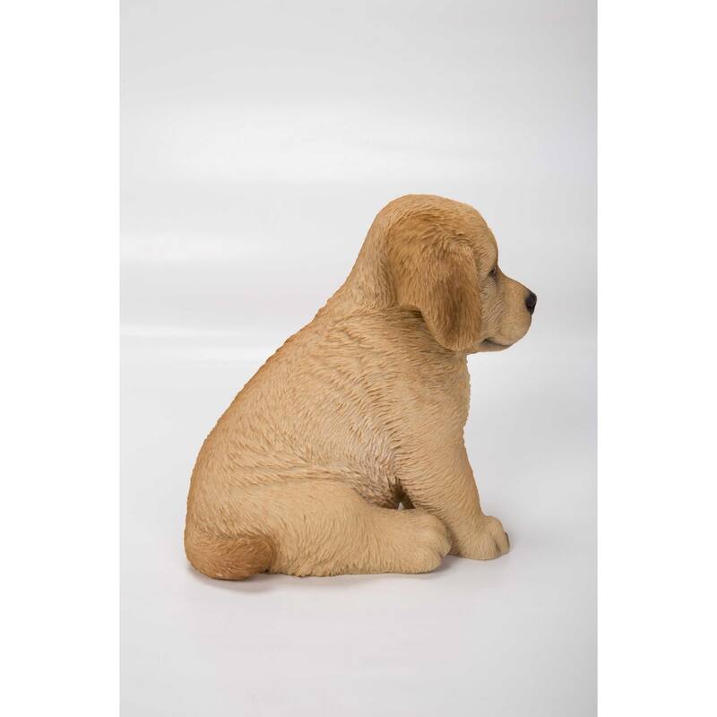 6.5" Sitting Golden Retriever Puppy Outdoor Garden Statue