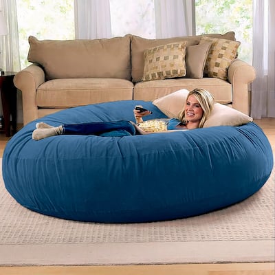 Jaxx 6 Foot Cocoon - 2-in-1 Giant Bean Bag Chair for Adults & Convertible Bean Bag Bed