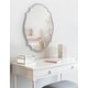 preview thumbnail 17 of 70, Kate and Laurel Leanna Scalloped Oval Wall Mirror