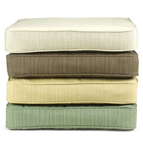 Sorra Home Indoor Outdoor 18 x 12 Textured Neutral Chair Cushion