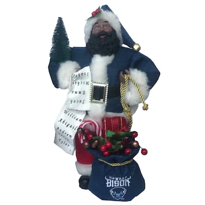 12 inch Howard Bisons Santa - blue