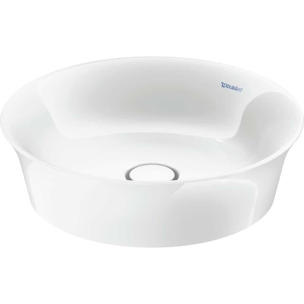Duravit 23624379-0HOLE White Tulip 16-7/8" Circular Ceramic Vessel
