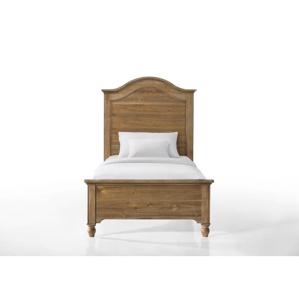 slide 2 of 3, Highland Farmhouse Wood Complete Twin Bed, Sand Dune Brown