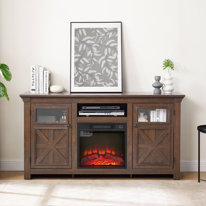 Entertainment Console with 18" fireplace insert