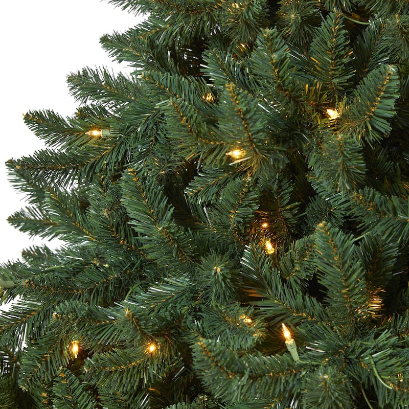 8ft. Spruce Artificial Christmas Tree with 500 Clear Lights and 1948 Branches - Classic Full Holiday X-Mas Tree
