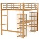 preview thumbnail 13 of 26, Multifunctional Design Full Size Loft bed with Built-in Desk