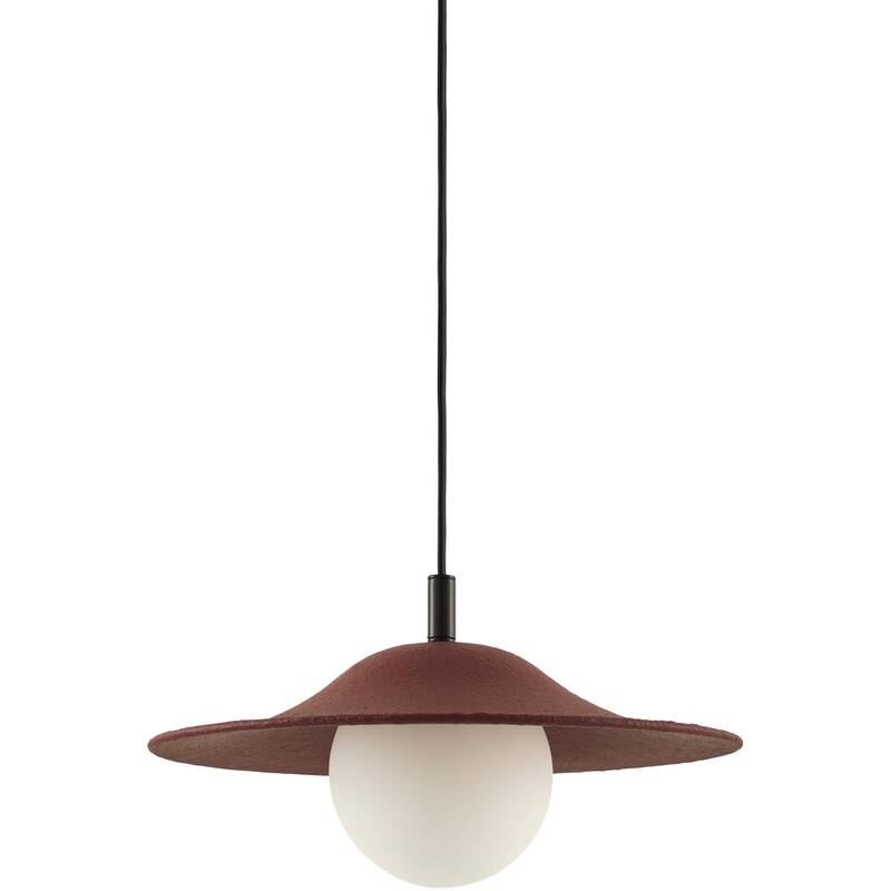 Livabliss Makebon Modern Pendant - 15"L x 15"W x 59"H - Orange