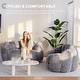 preview thumbnail 12 of 22, Loveseat Floral Shaped Bean Bag Sofa