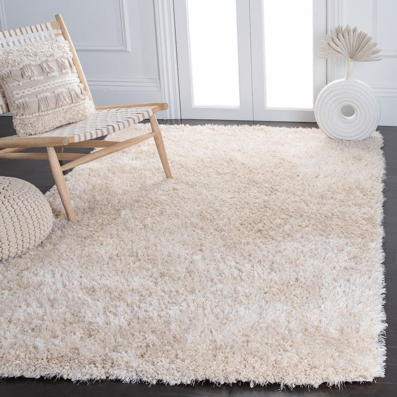 SAFAVIEH Handmade Shag Alysa Shag 1.5-inch Thick Rug - 9' x 12' - Beige
