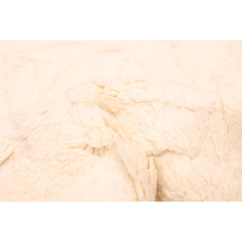 ECARPETGALLERY Hand-knotted Tangier Cream Wool Rug - 6'7 x 9'7