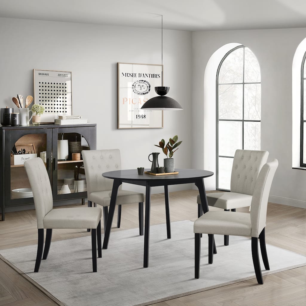 CraftPorch Glam 5-Piece Wooden Dining Chair