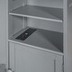 preview thumbnail 47 of 46, Queen Size Wooden Bed w/ All-in-One Storage Cabinet, Sockets & 4 Drawers