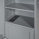 preview thumbnail 12 of 43, Queen Wooden Bed with Storage and Outlets - Elegant Grey Design