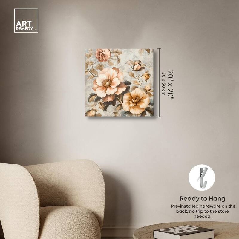 Retro Rose II Canvas by Art Remedy, Gallery Wrapped