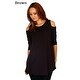 Simply Ravishing Women's Cold Shoulder Flare 3/4 Sleeve Blouse Top Tunic Shirt (Size: S-5X) - Thumbnail 15