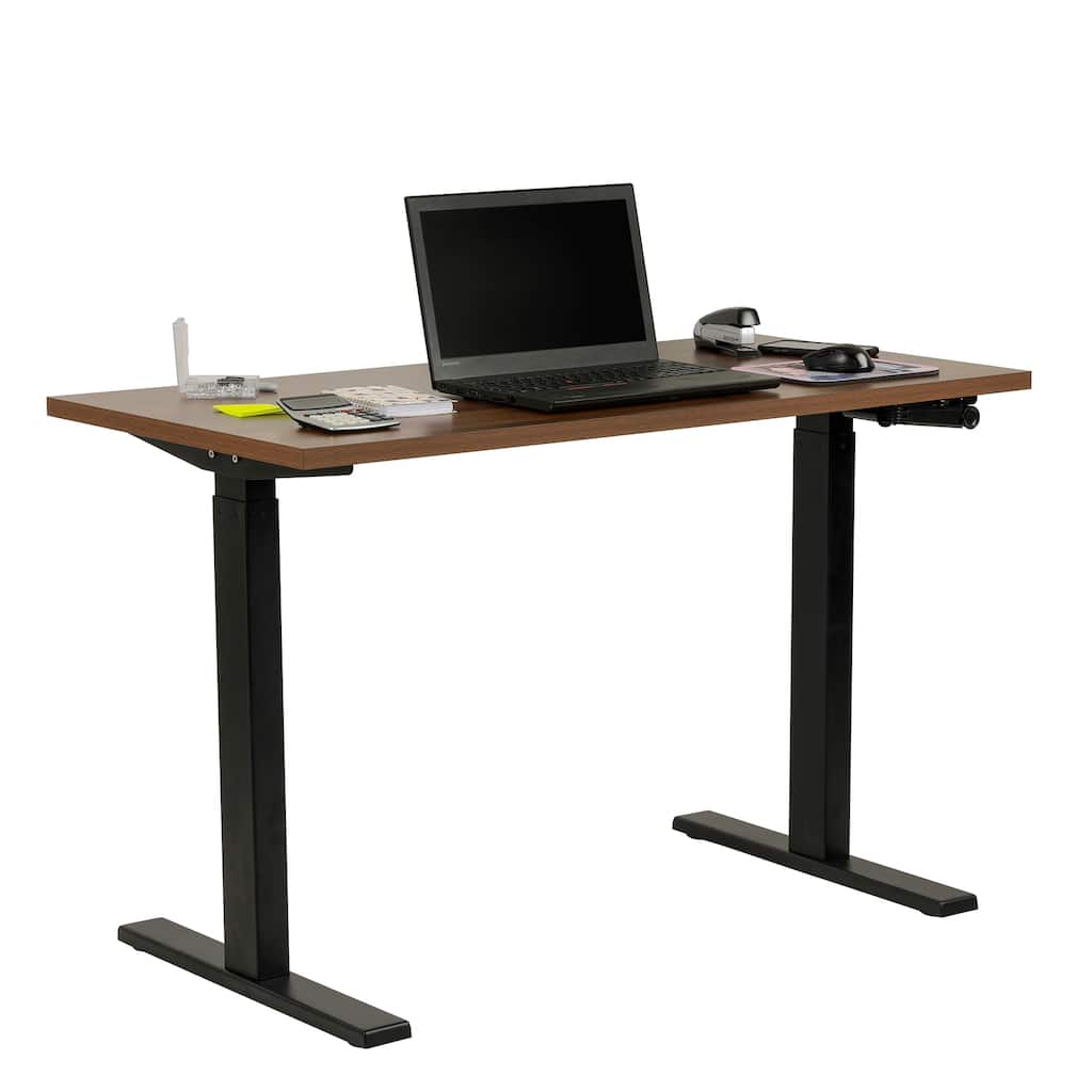 Adjustable Height Desk Southwestern Style - 48" Wide Workstation for Home Office