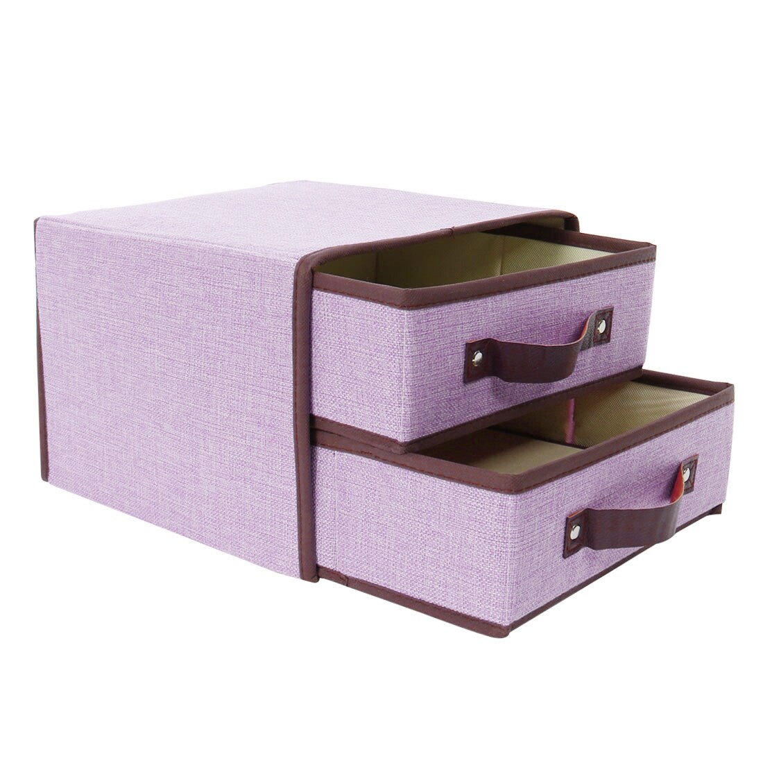 2 Pack of Modern Storage Boxes organizer multi purpose drawer foldable Container 