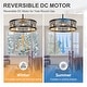 preview thumbnail 50 of 79, 20"/28" Modern 3/5/7-Blade Caged Crystal Ceiling Fan with Light Kit and Remote