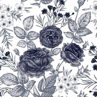 Mini Roses Wallpaper Miniature Roses Removable Wallpaper - 24'' inch x 10'ft - Bed Bath ...