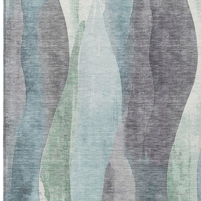 HomeRoots Abstract Transitional Rectangle Outdoor Rug