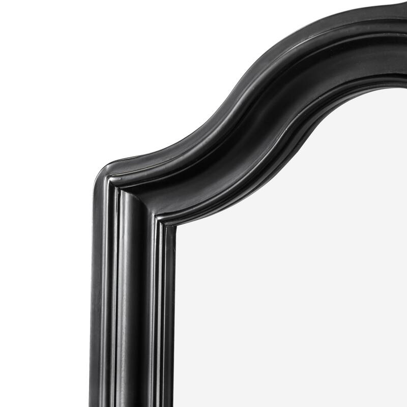 Furniture of America Seabliss Glam 4-Piece Black Solid Wood Panel Bedroom Set