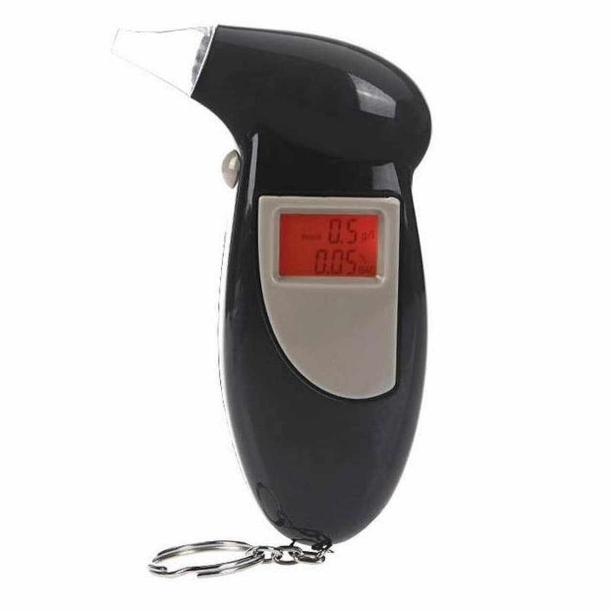 Lcd Backlit Display Breathalyzer/Alcohol Tester Keychain - M