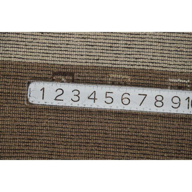 Beige Tribal Gabbeh Indian Rug Hand-Knotted Wool Carpet - 5'2" x 7'6"