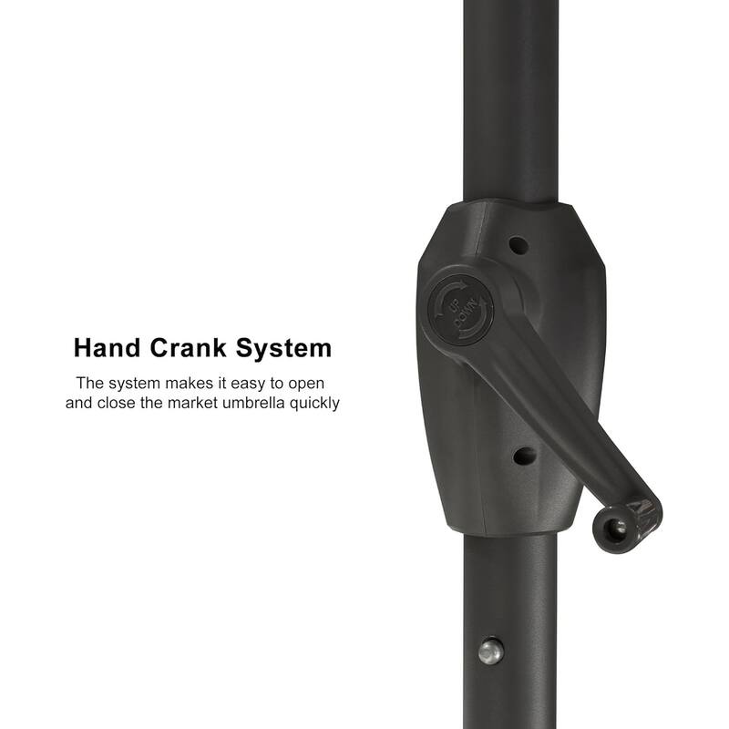 PURPLE LEAF 9 ft Patio Umbrella Outdoor Table Fringe Tassel Umbrellas with Tilt Button