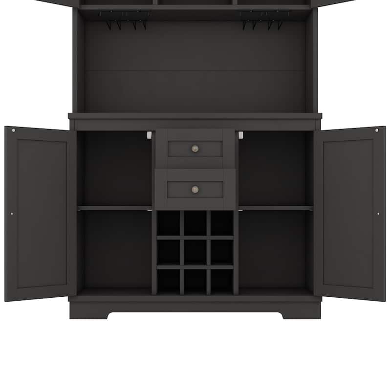 Bar Cabinet Kitchen Cabinet with Storage, Wine Cabinet with Drawers shelves and cabinets, Buffet Cabinet Wine & Glass Racks