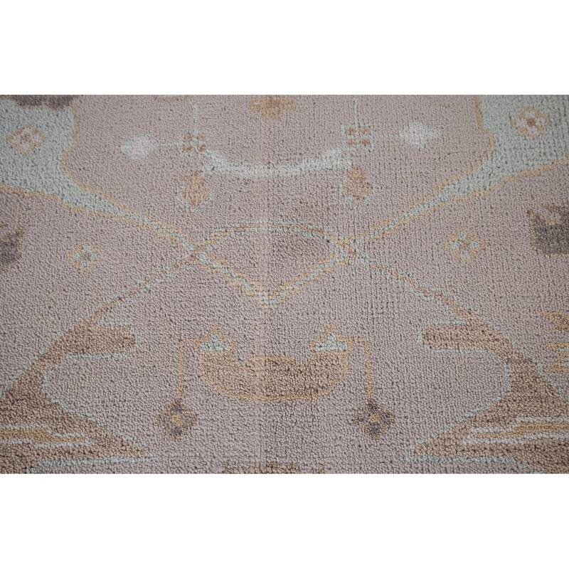 Earth Tone Oushak Indian Area Rug Handmade Wool Carpet - 8'0"x 9'9"