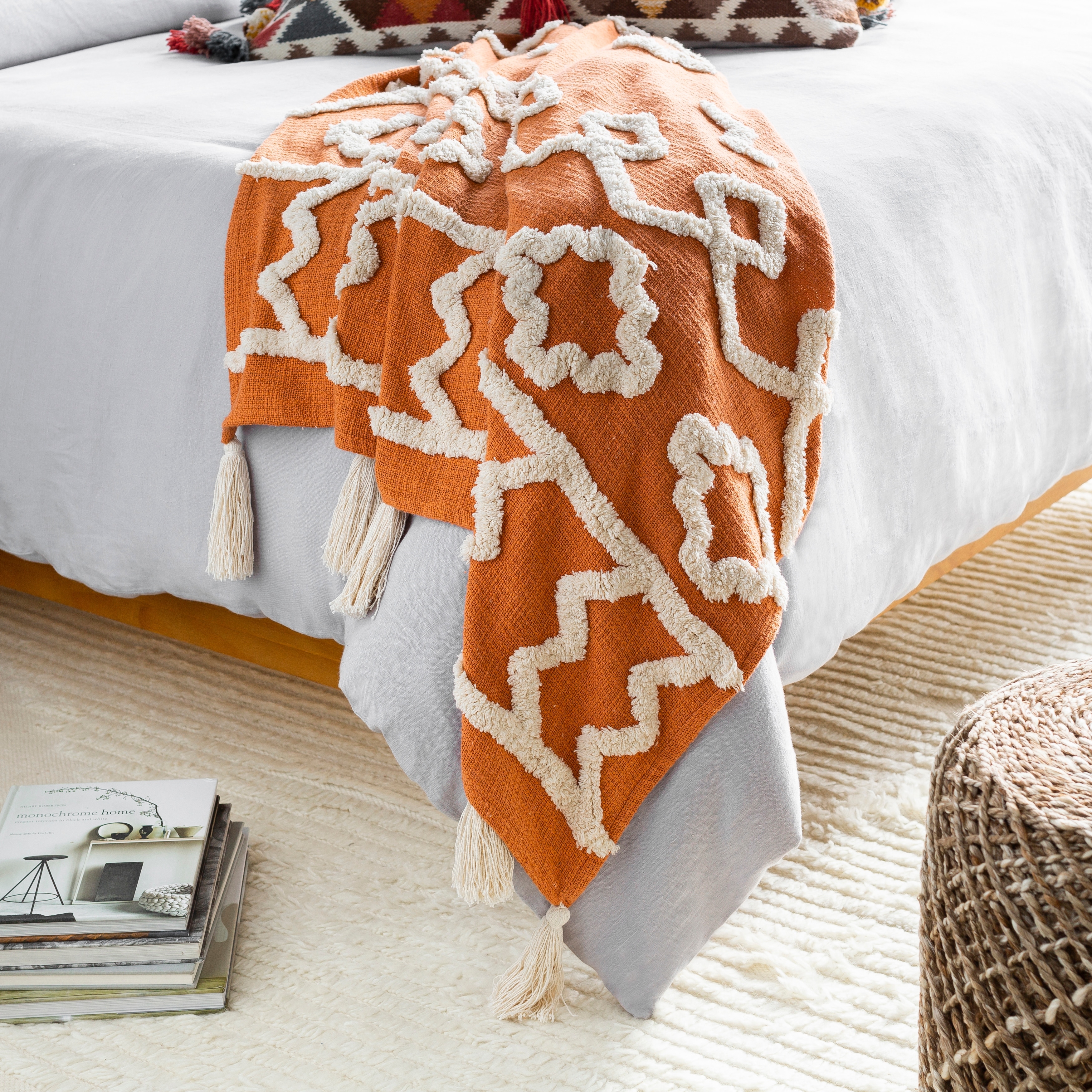 Orange and white blanket 2025