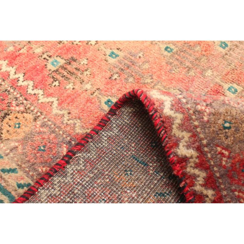 ECARPETGALLERY Hand-knotted Baluch Red Wool Rug - 3'7 x 7'5
