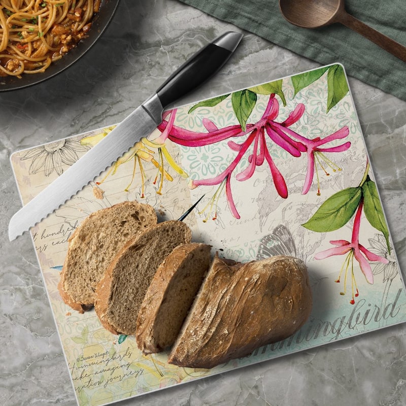Field Guide 3mm Heat Tolerant Tempered Glass Cutting Board 10” x 8” Manufactured in the USA Dishwasher Safe - Multi