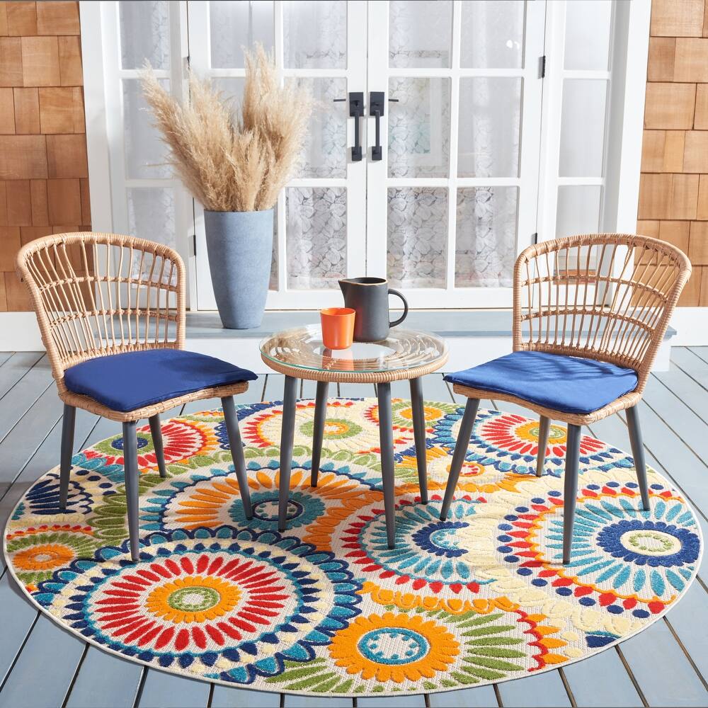 SAFAVIEH Outdoor Nathalia Rattan 3-Piece Patio Lounger Set - 21Wx24Dx32H