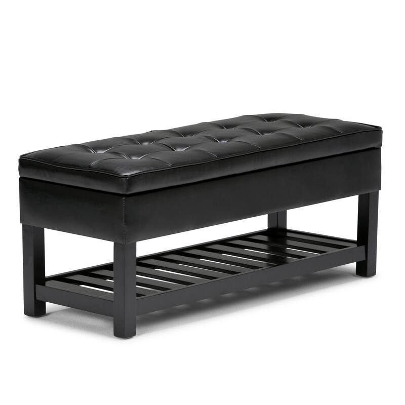 Storage Ottoman Bench with Open Bottom