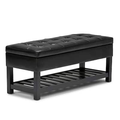 Storage Ottoman Bench with Open Bottom