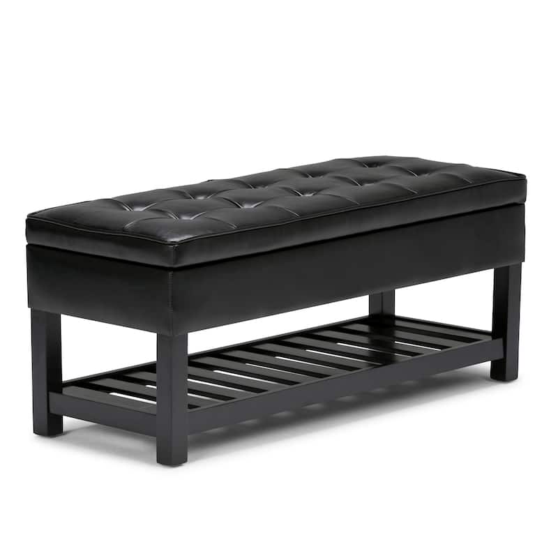 WYNDENHALL Essex 44 inch Wide Transitional Rectangle Ottoman Bench