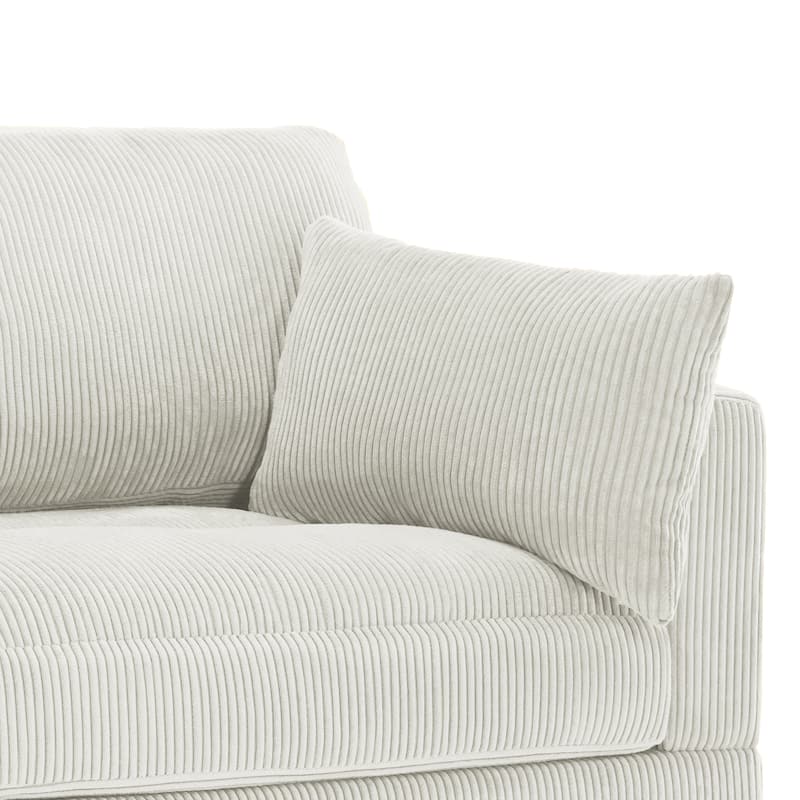 84.5″W Modern Corduroy Couch Modular Sofa