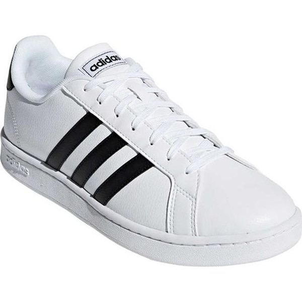 adidas black and white leather shoes