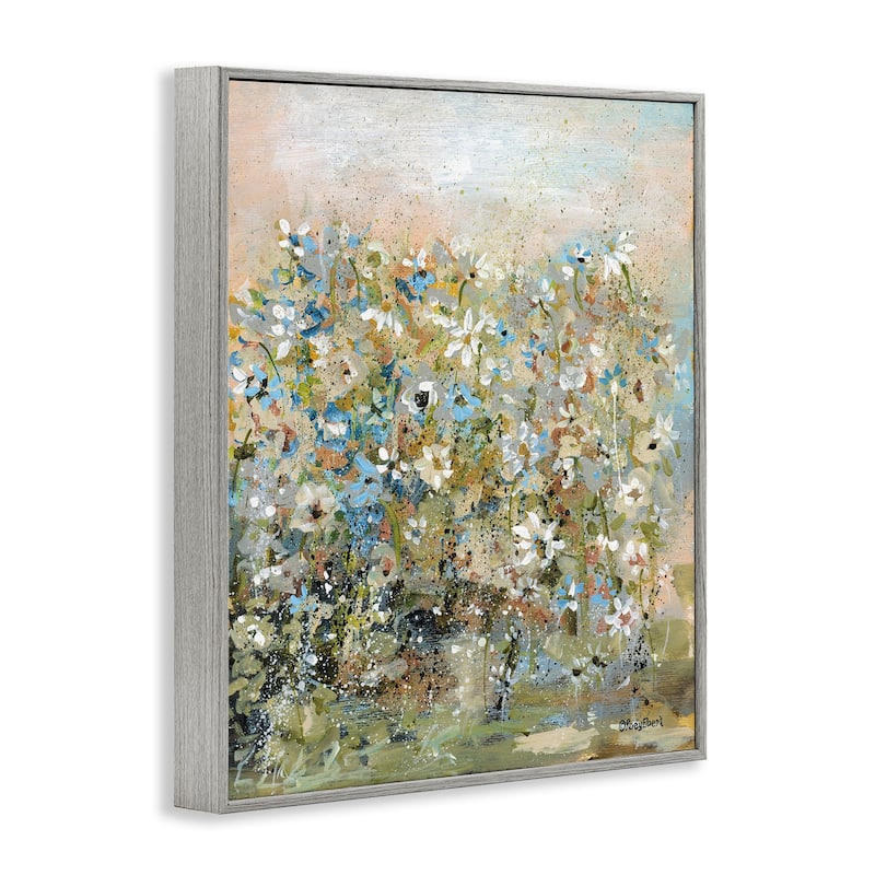 Stupell Speckled Garden Flowers Framed Giclee Art Design By Roy Ebert