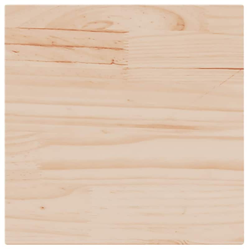 vidaXL Table Top Natural Pine Wood Solid Pine Wood 16 x 16 in Durable - 16 x 16 x 1 in