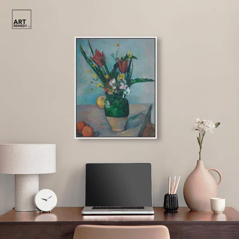 Vase Tulips Canvas by Art Remedy