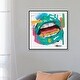 preview thumbnail 14 of 13, iCanvas "Lips Open Teal" by NUWARHOL Framed