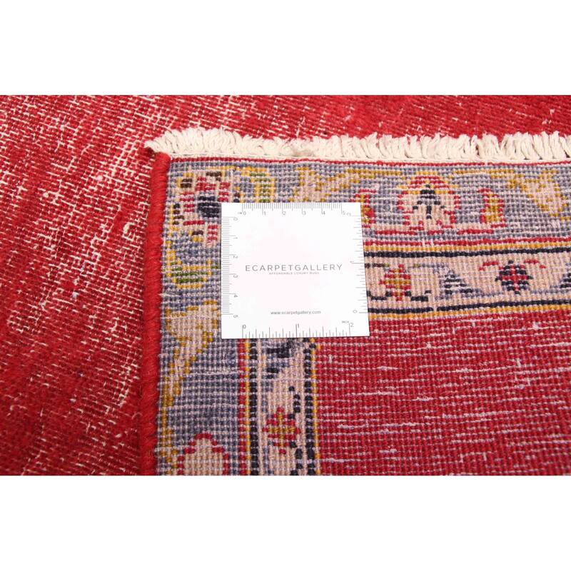 ECARPETGALLERY Hand-knotted Antalya Vintage Red Wool Rug - 3'1 x 12'0