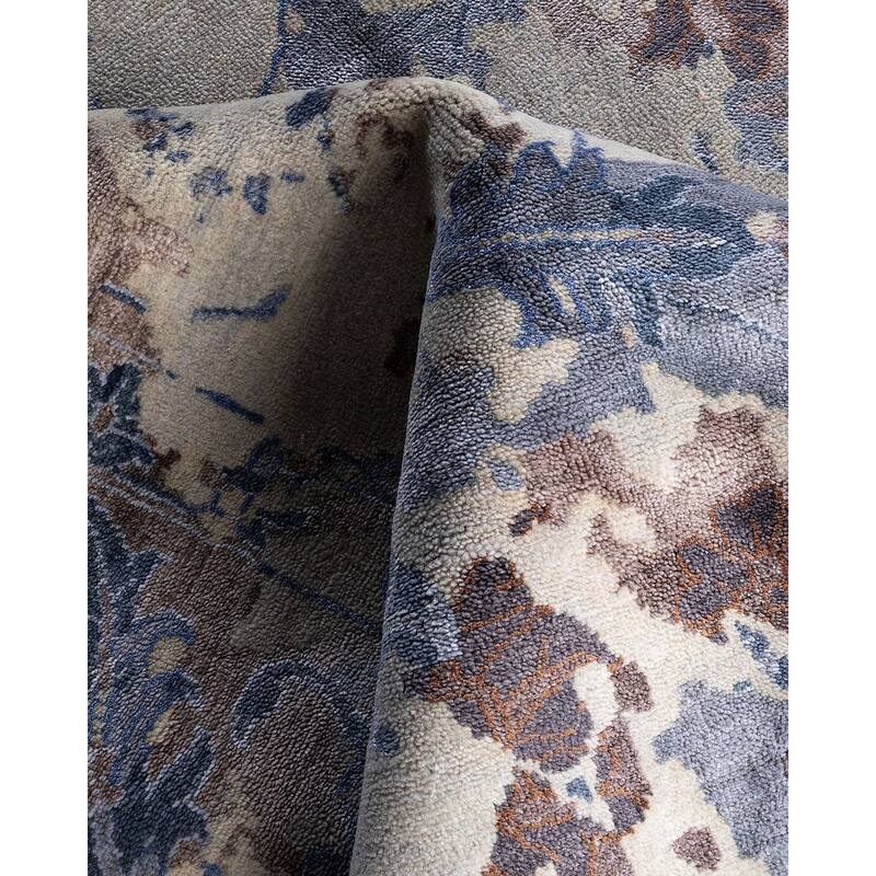 Ikat One-of-a-Kind Hand-Knotted Area Rug, Gray - 8' 3" x 10' 3"