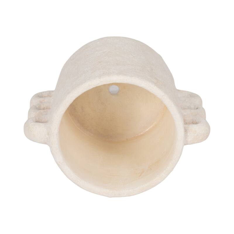 Pottery and Cement Planter Multi-Loop Handle Design Contemporary