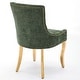 preview thumbnail 64 of 75, GDFStudio - Modern Dining Chair Set with Curved Gold-Plated Legs & Rivet Trim (Set of 2)